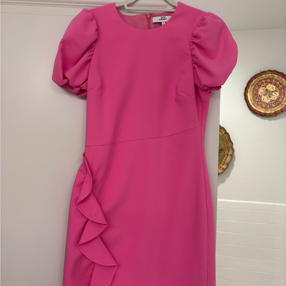 Likely puff sleeve dress with ruffle